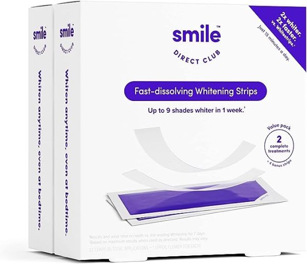 SmileDirectClub Fast Dissolving Teeth Whitening Strips