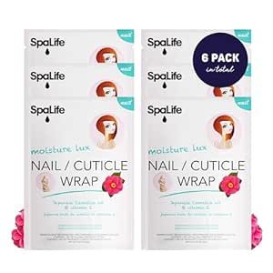 SpaLife Japanese Camellia Oil & Vitamin E Nail Cuticle Wrap 6 PACK (60 COUNT) Dermatologist Recommended Nail repair