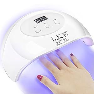 UV LED Nail Lamp, Nail Dryer 72W Gel Nail Polish Curing Lamp UV Nail Lamp LED Nail Lamp for Gel Nail Polish Kit Nail Light Nail Art Accessories White (White)