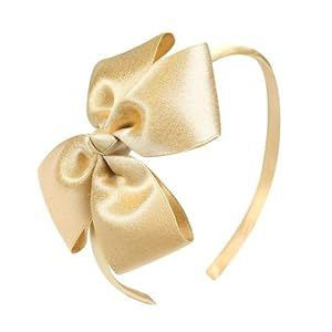 AMYDECOR Fashion Cute Bow Headband for Girls, Kids, and Toddlers (Gold)