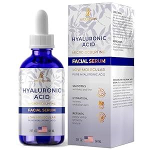 Hyaluronic Acid Serum for Face (2 Oz) - Serum for Skin and Lips - Hydrating and Moisturizing Face Serum for All Skin Types - Paraben and Fragrance-Free