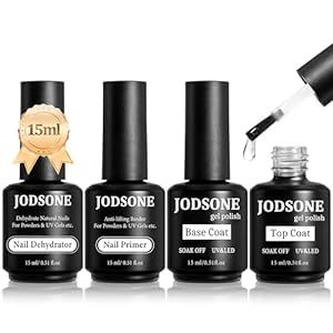 JODSONE 15ML Nail Primer Base Coat Top Coat Glossy Quick Drying Durable DIY Nail Art Design Long Lasting Gift