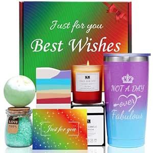 Birthday Gifts for Women,Happy Bath Set Relaxing Spa Gift Baskets Ideas Her, Mom, Sister, Female Friends, Coworker, Wife, Girlfriend, Daughter, Unique Gifts for Women Who Have Everything