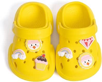 Toddler Kids Boys Girls Cute Garden Clogs Water Sandals Slip On Shoes Slipper Slides Lightweight Outdoor Summer Infant Children Beach Pool Play Shoes (Baby/Toddler Kids)