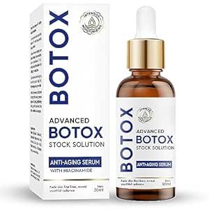 Botox Face Serum, Botox in A Bottle, Botox Stock Solution Facial Serum with Vitamin C & E, Instant Face Tightening & Anti Aging Serum, Boost Skin Collagen, Reduce Fine Lines, Wrinkles, Plump Skin