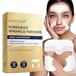 Forehead Wrinkle Patches for Anti-wrinkles: Smile Line Remover Pads - Overnight Lift Lines Treatment 12prs