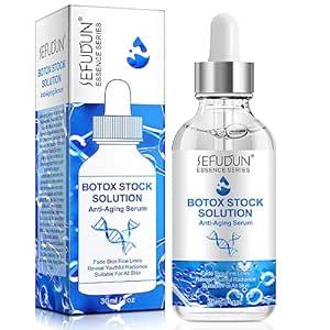 Botox Stock Solution Facial Serum 1 Fl Oz, Botox Stock Anti Aging Serum For Face, Instant Face Tightening Botox, Reduce Fine Lines, Wrinkles, Boost Skin Collagen, Hydrate & Plump Skin