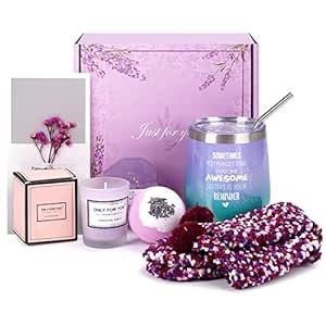 XIENZE-77 Relaxation Spa Gifts for Women, Lavender Birthday Female Gift Baskets for Women Moms Who Have Everything, Best Friend Sister Work Bestie Gifts Set