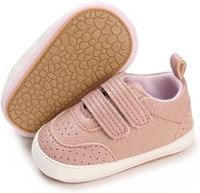 E-FAK Baby Shoes Boys Girls Infant Sneakers Non-Slip Rubber Sole Toddler Crib First Walker Shoes