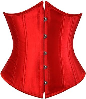 Kranchungel Underbust Corsets for Women Black Corset Top Waist Trainer Fashion Bustier Plus Size Corset