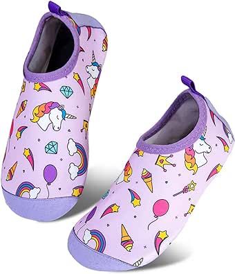 Toddler Kids-Water-Shoes Lightweight Non-Slip Aqua-Socks Swim-Shoes for Beach-Pool Walking for Boys Girls