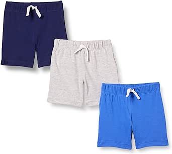 Amazon Essentials Unisex Babies' Cotton Pull-On Shorts, Multipacks