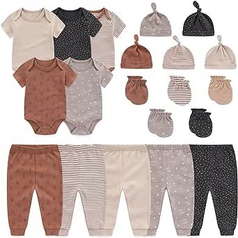 Unisex Baby Boy Girl Bodysuits Sets 20 pack Cotton Casual New born Clothes Comfort Infant Outfit Baby Essentials