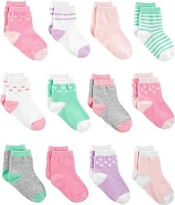 Simple Joys by Carter's Unisex Toddlers and Babies' Crew Socks, 12 Pairs