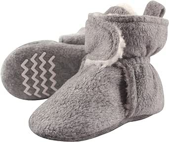 Hudson Baby Unisex Baby Cozy Fleece and Faux Sherpa Booties