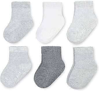 Fruit of the Loom Baby 6-Pack All Weather Crew-Length Socks, Mesh & Thermal Stretch - Unisex, Girls, Boys